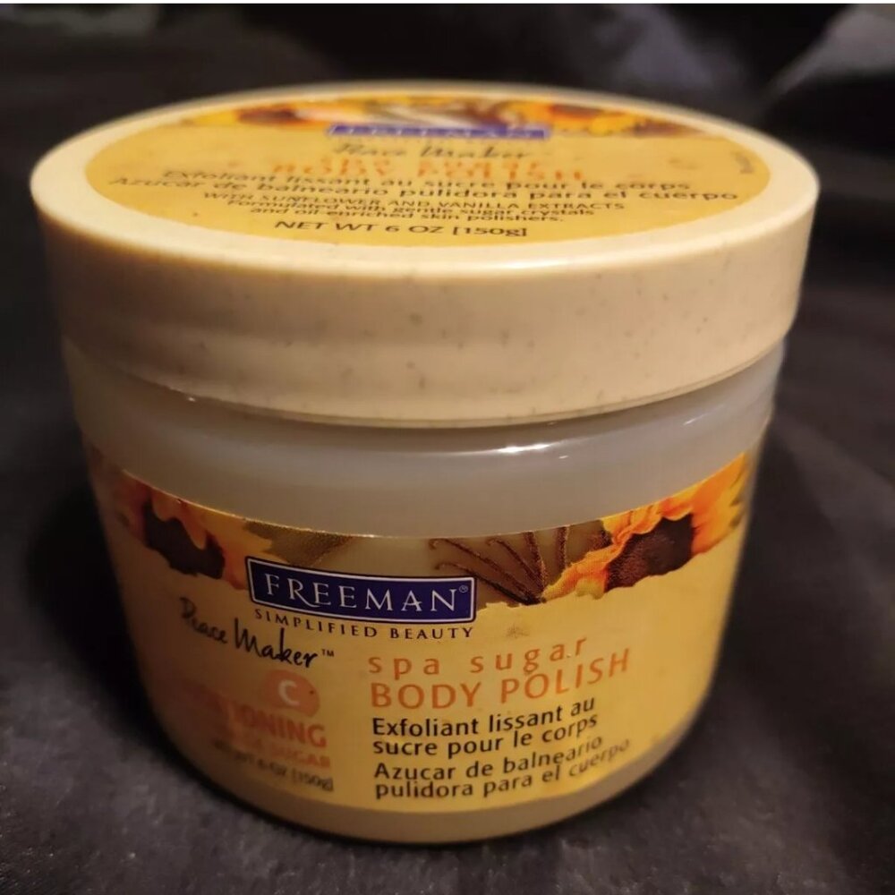 Freeman Simplified Beauty PEACE MAKER Spa Sugar Body Polish 6 Oz. NOS Seal Rare
